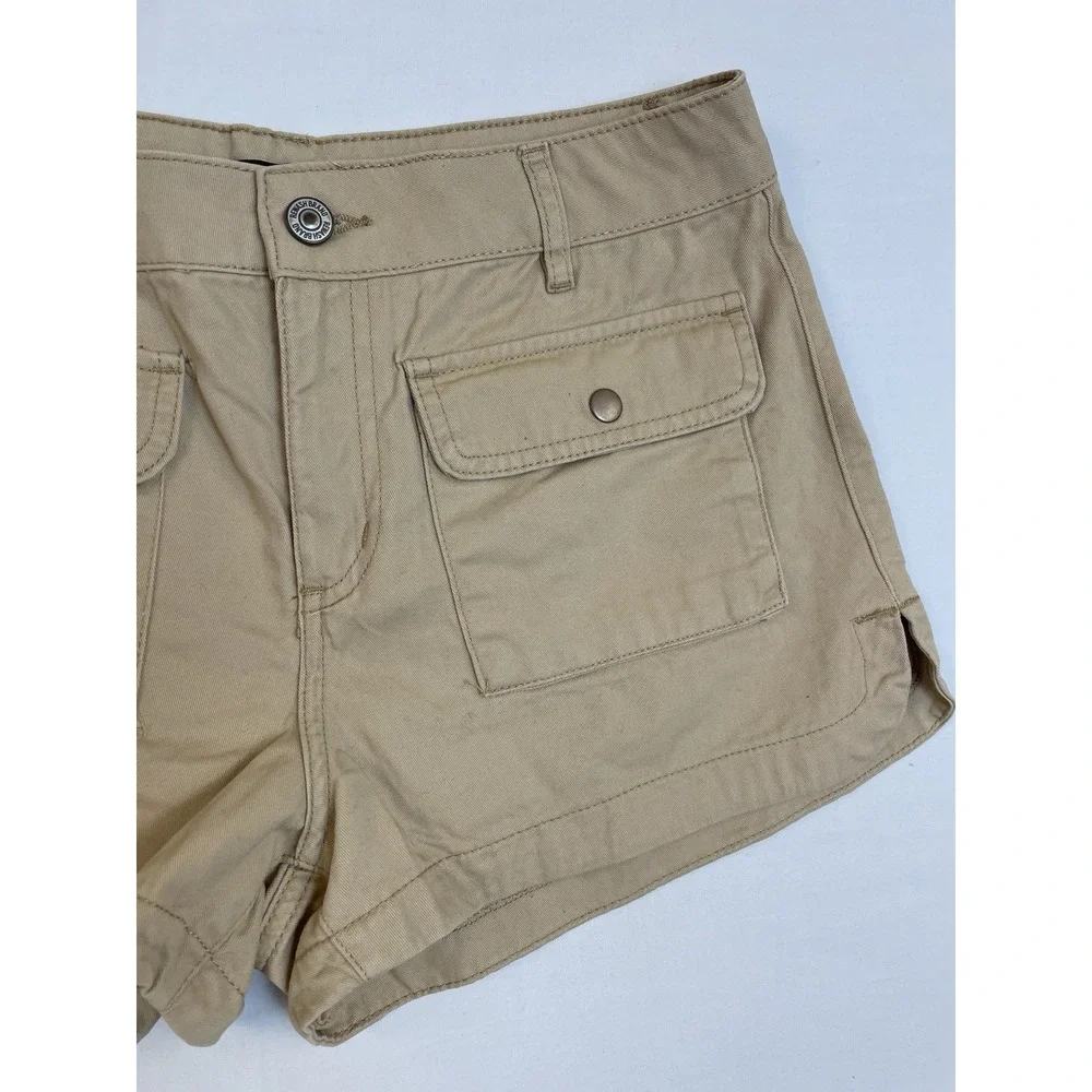 Rewash Brand Khaki Shorts Womens 3 / 26 Y2K Shortie‎ Tan Utility Preppy